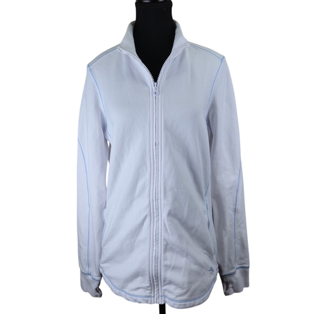 Tommy Bahama Womens Full Zip Sweatshirt Jacket Medium‎ Activewear Sporty Golf